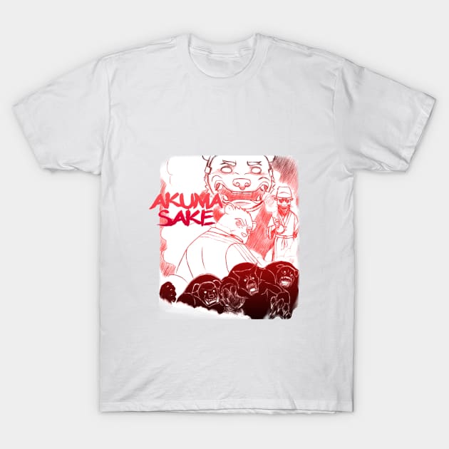 Akuma Sake,"The Druken Demon" T-Shirt by sketchbooksage